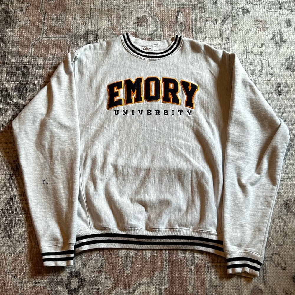Emory embroidered high quality college Crewneck